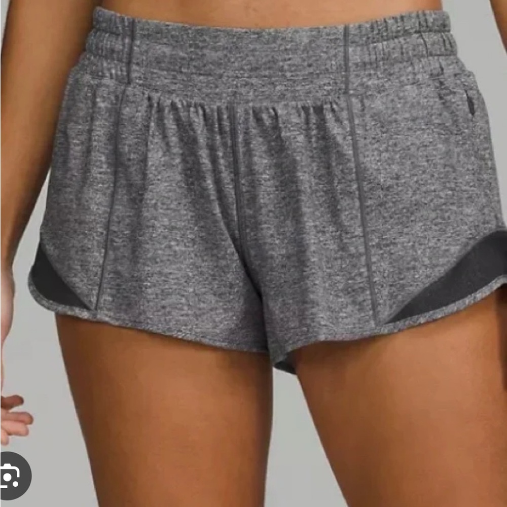 Lululemon Charcoal Gray Hotty Hot shorts